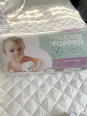 Memory Foam Crib Topper - Mint & Lavender